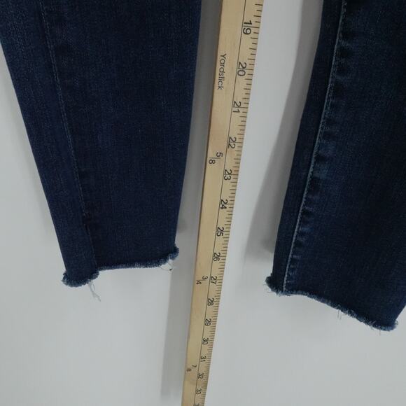 AG‎ Adriano Goldschmied Jeans 30R Blue High Rise Farrah Skinny Ankle Raw Hem - Picture 7 of 14